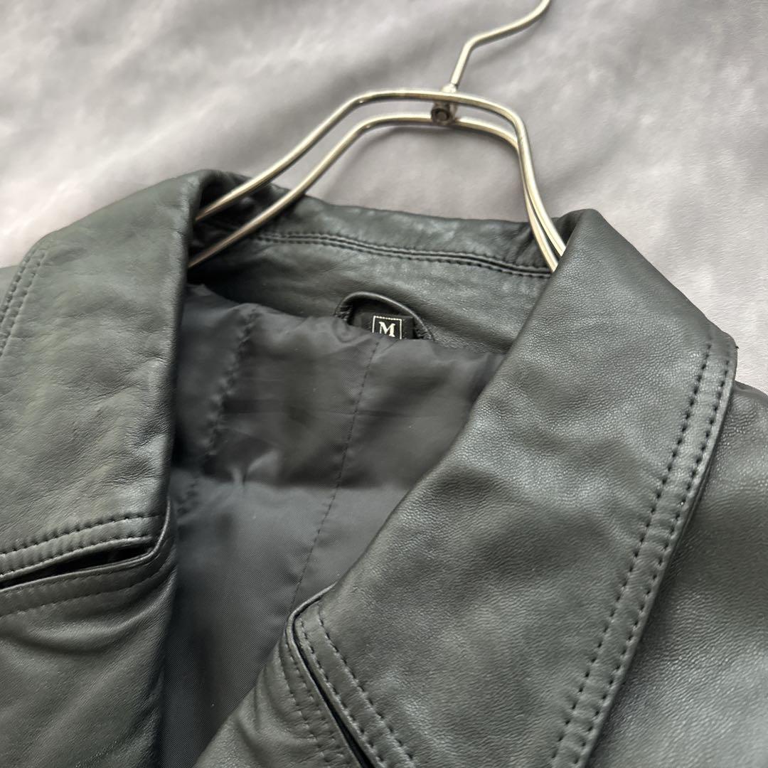 一点物　オールド　レザージャケット　ブルゾン　黒　革ジャン　短丈　y2k 00s