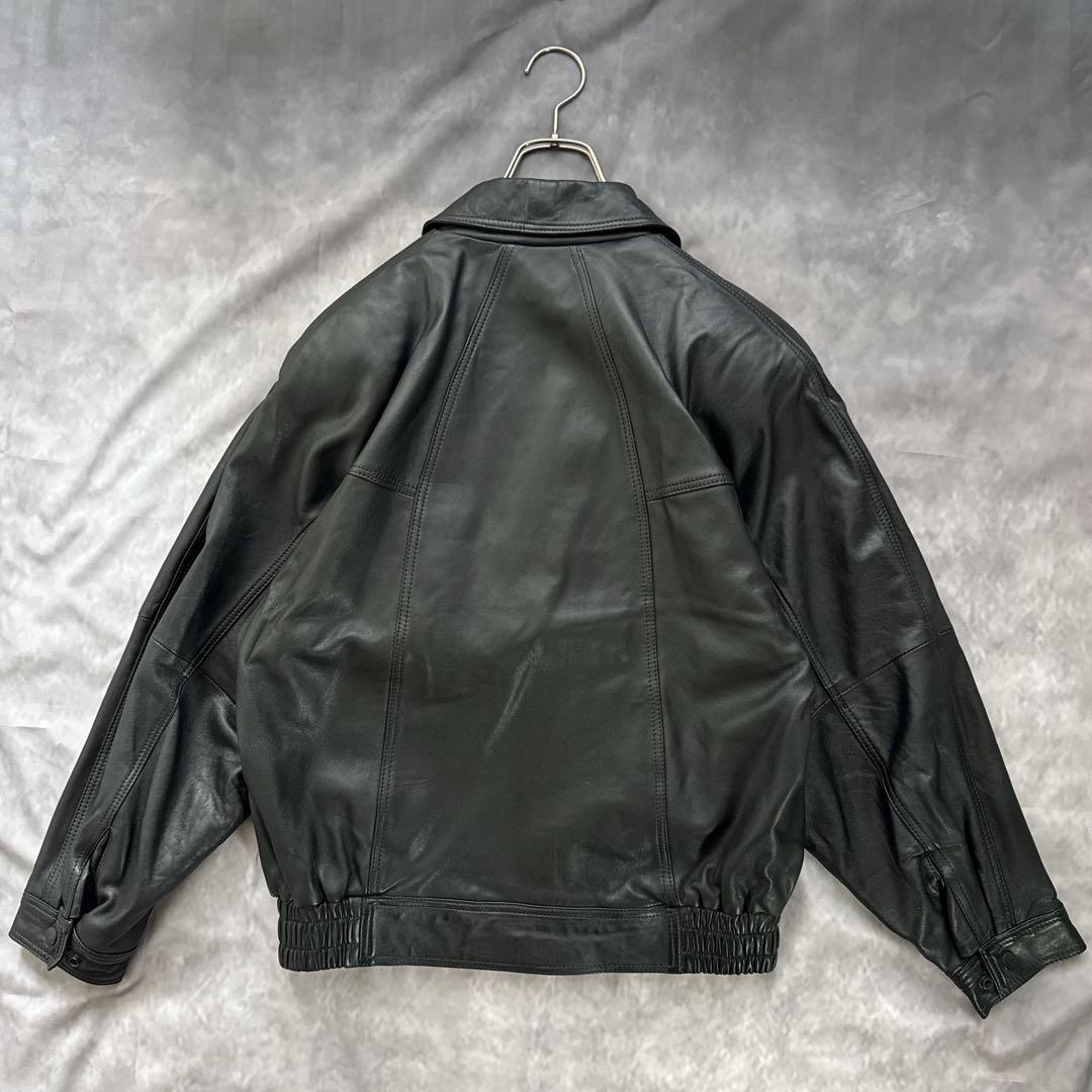 一点物　オールド　レザージャケット　ブルゾン　黒　革ジャン　短丈　y2k 00s