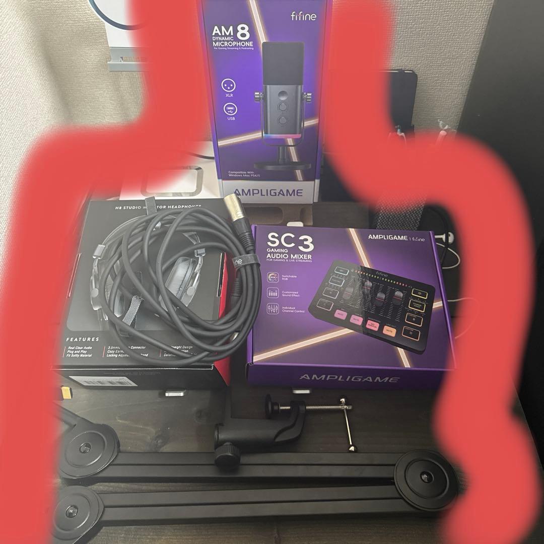 【Jun】fifineオーディオミキサー、ダイナミックマイク他