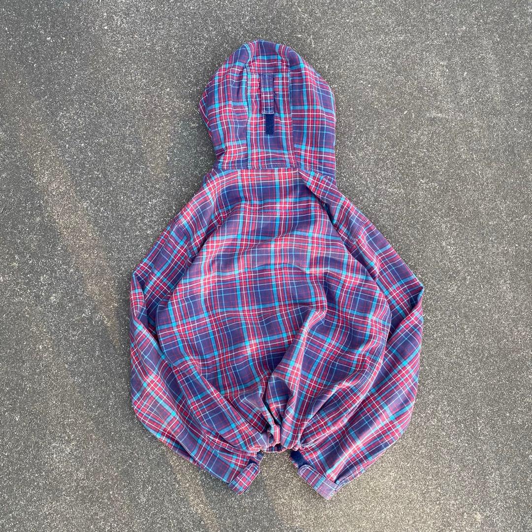 00s Columbia 短丈 チェック ジャケット y2k テック系 人気