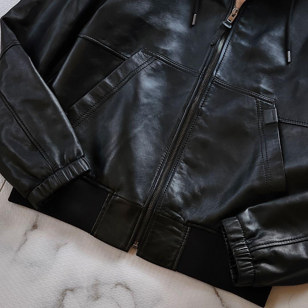 極美品✨COACH レザージャケット シグネチャー 総柄 ラムレザー ブラック