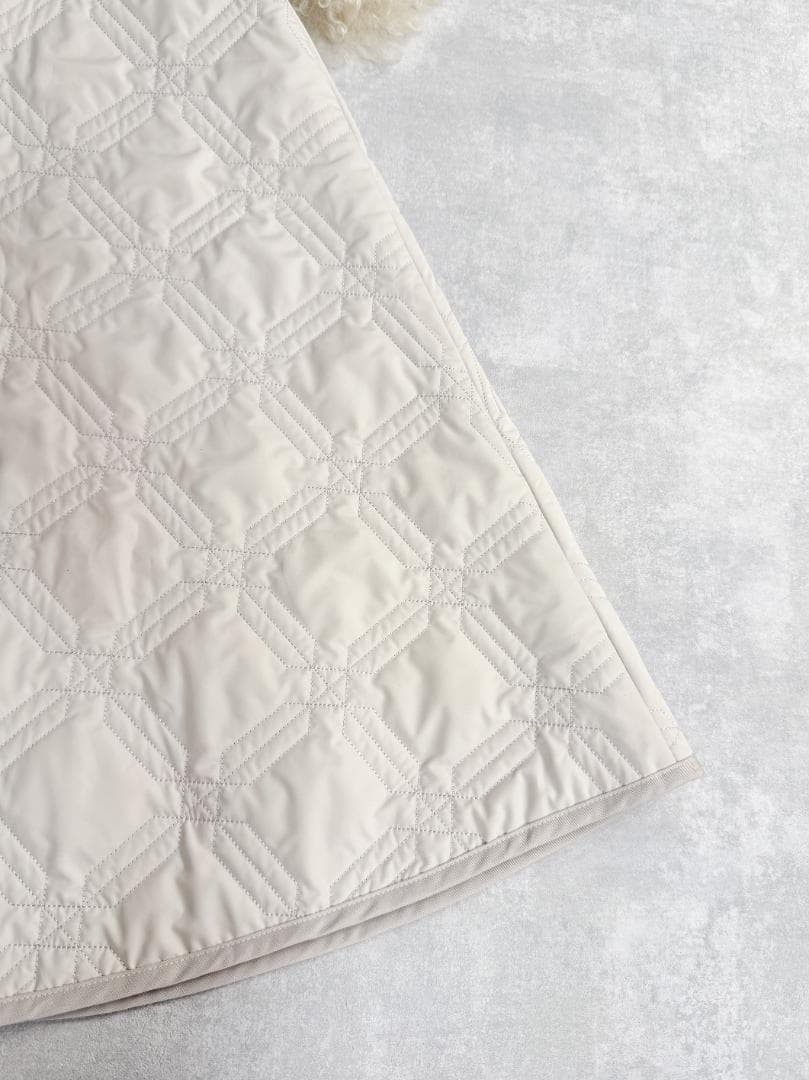 グレースクラス グレースコンチネンタル　キルティング　ロングスカート 38 白