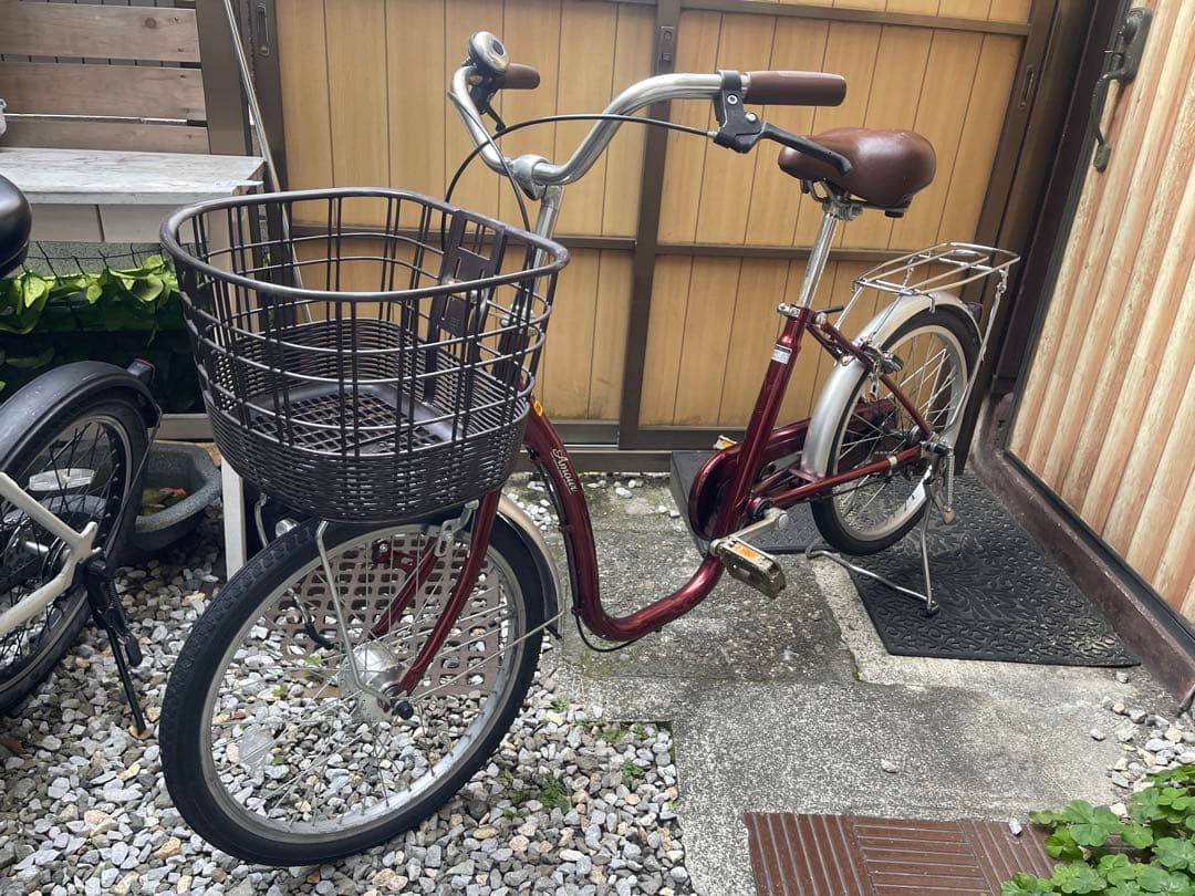 低床フレーム 高齢者 小柄な方Amourシティサイクル バーガンディ 20インチ