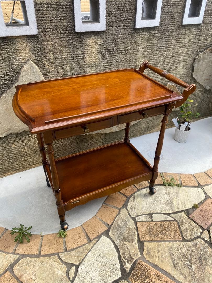 カリモク　キッチン　ワゴン　レトロ　オールド　ヴィンテージ アンティーク