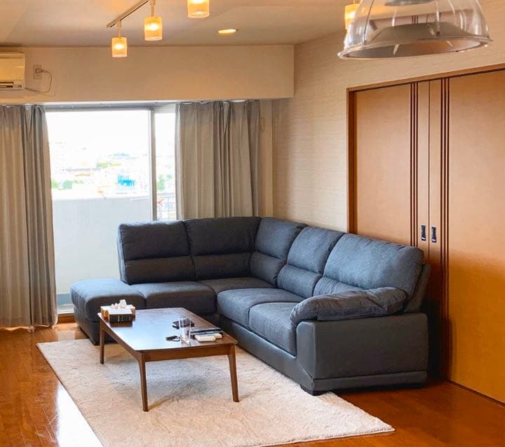 美品　IKEA ３人掛け　コーナーソファー