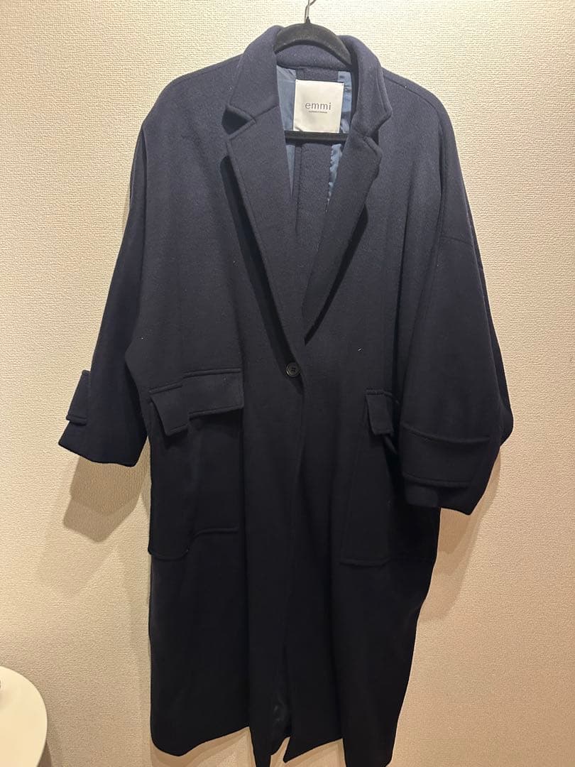 【emmi atelier】リサイクルウールロングコート