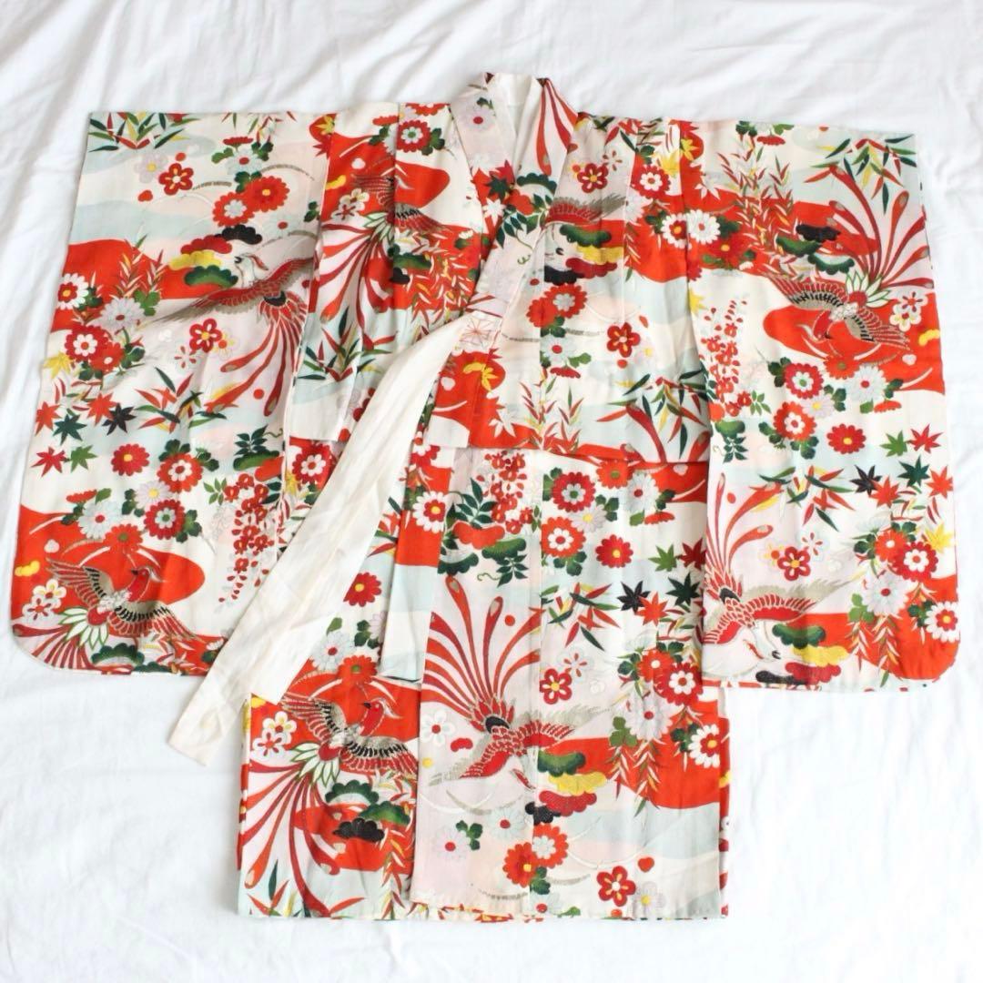 七五三 3歳〜5歳 女の子 子供 アンティーク 着物 被布 セット