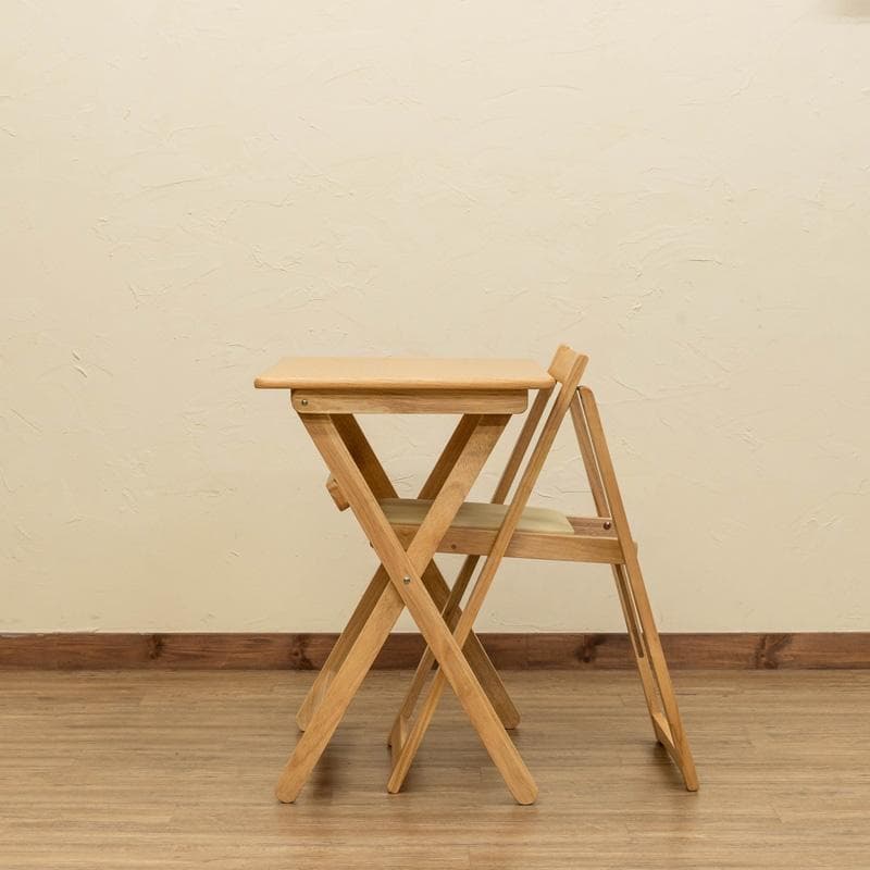 《新品・送料無料》《完成品》折りたたみデスク＆チェアセット