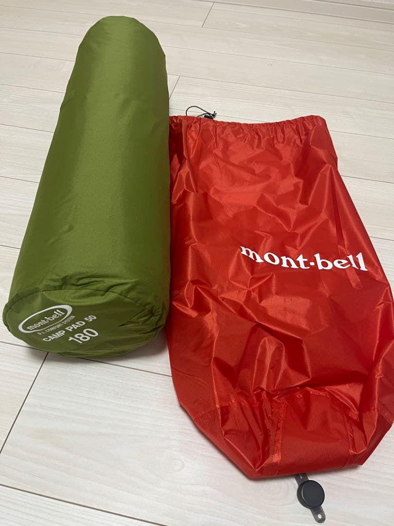 【美品・1回使用】モンベル CAMP PAD 50 180cm ポンプバッグ付き