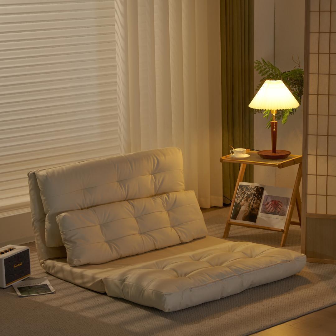 ソファーベッド ソファベッド ローソファー 2人掛け クッション付き 座椅子