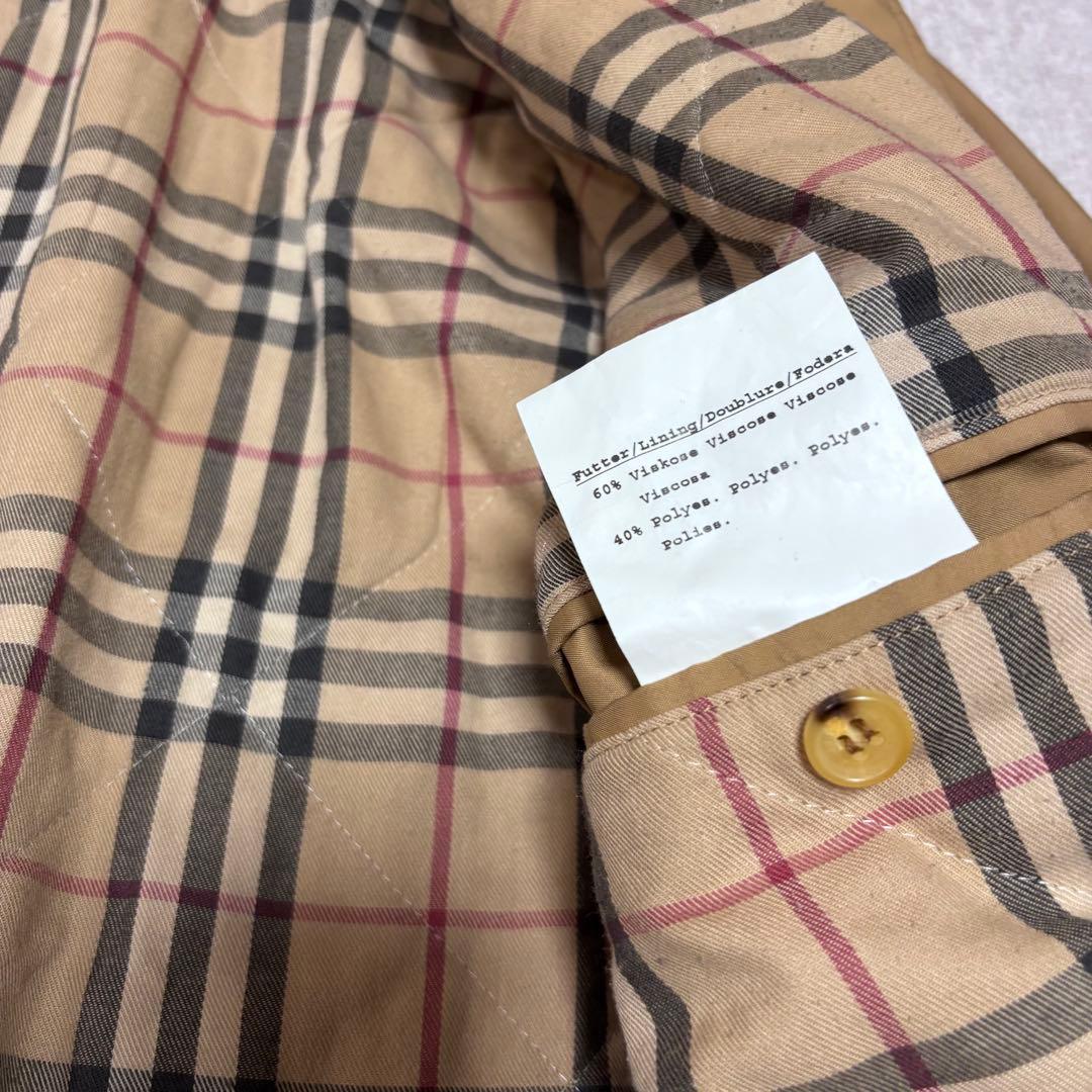 Burberry ノバチェック ステンカラーコート ベージュ L ユーロ