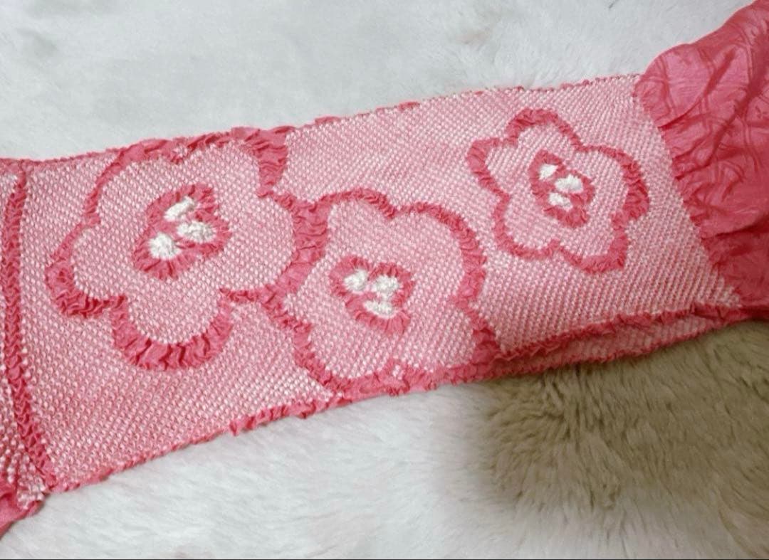 豪華逸品手描き友禅♡七五三　7歳　女の子　セット一式　ピンク朱色　ゴールド　正絹