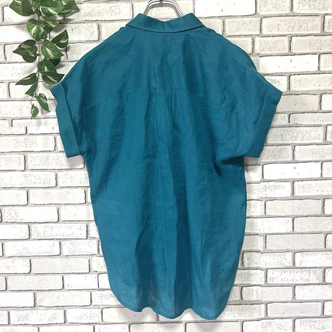 ローレン ラルフローレン リネンショートスリーブシャツ LRL刺繍　ブラウス美品