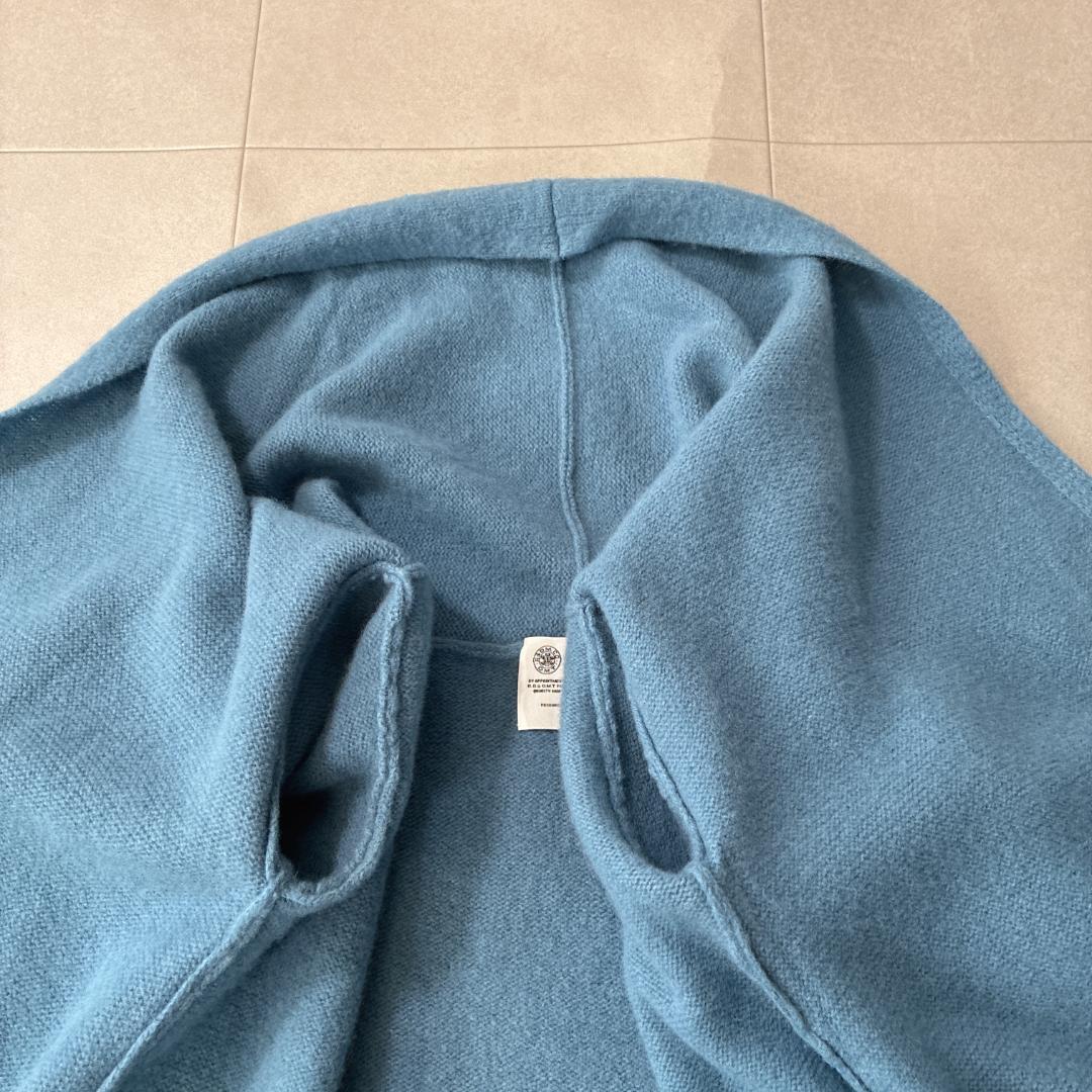 R&D.M.Co- オールドマンズテーラー♡圧縮ニットローブ ニットコート 青