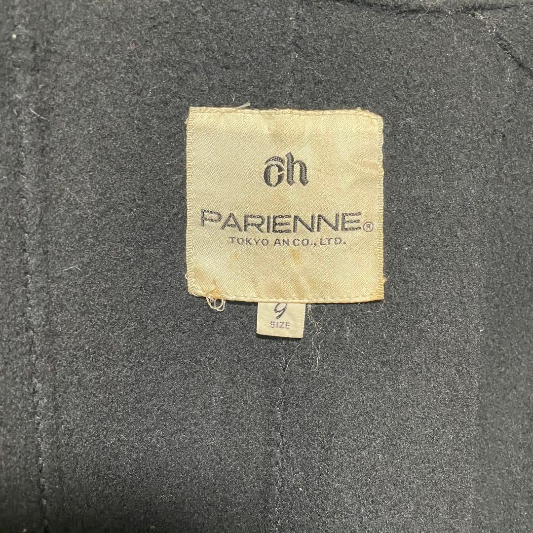 PARIENNE ファーロングコート ミンク 比翼 フレア Aライン ブラック