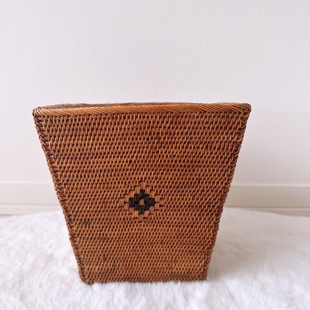 【新品】アタ 花柄スクエアボックス ダストボックス ゴミ箱