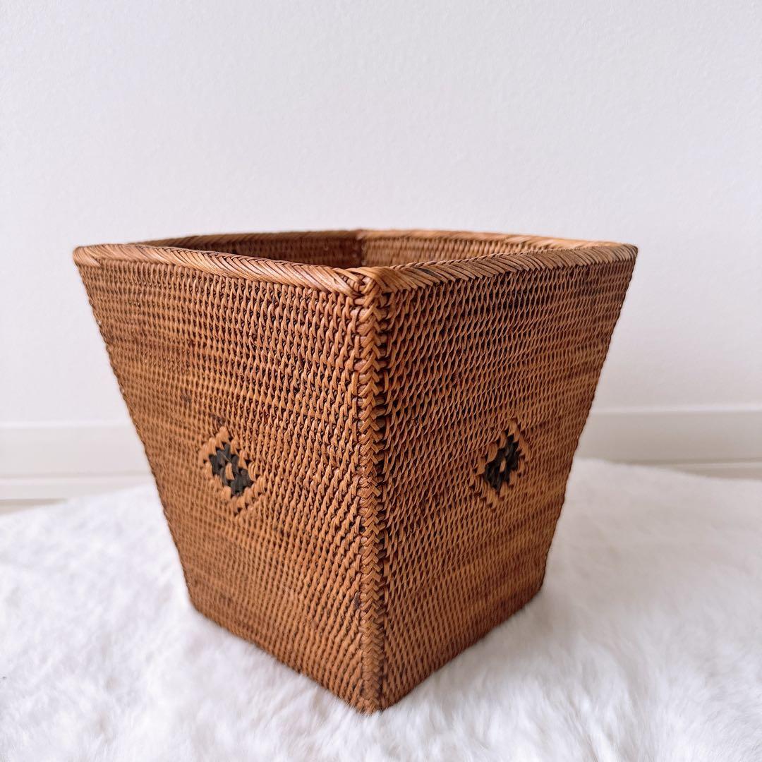 【新品】アタ 花柄スクエアボックス ダストボックス ゴミ箱