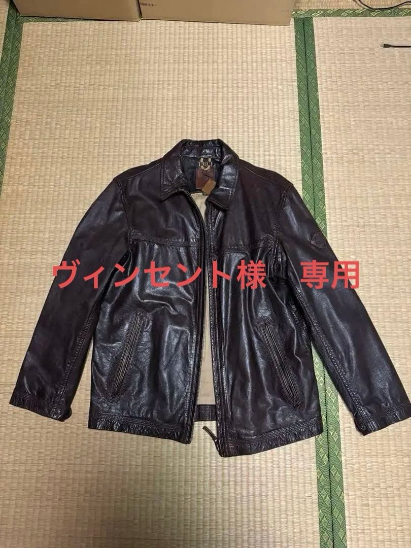 ティンバーランド　革ジャン　ジャケット　ダメージ加工　Timberland
