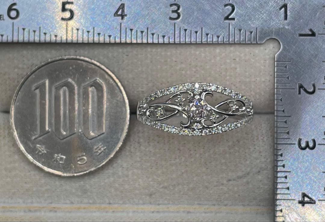 専用JL220★高級 ダイヤモンド0.466ct プラチナ リング 鑑別付