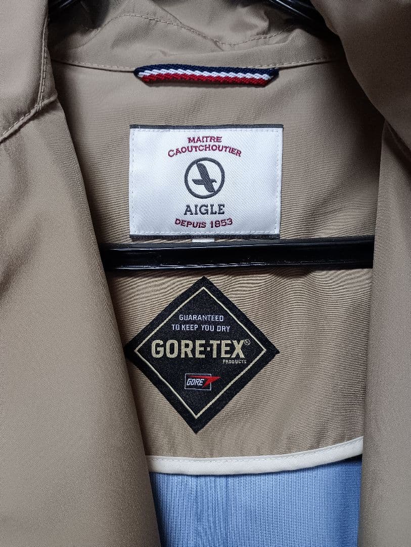 AIGLE GORE-TEX ステンカラーコート ベージュ