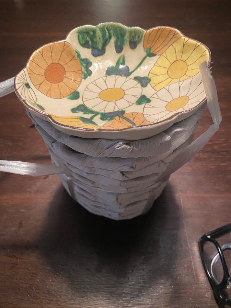 乾山写玉菊向付5客　新品未使用　京の器