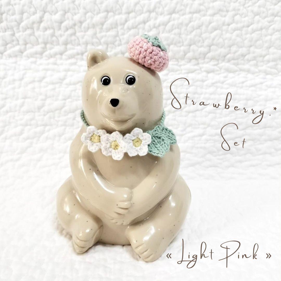 しろくま貯金箱 いちごコーデ