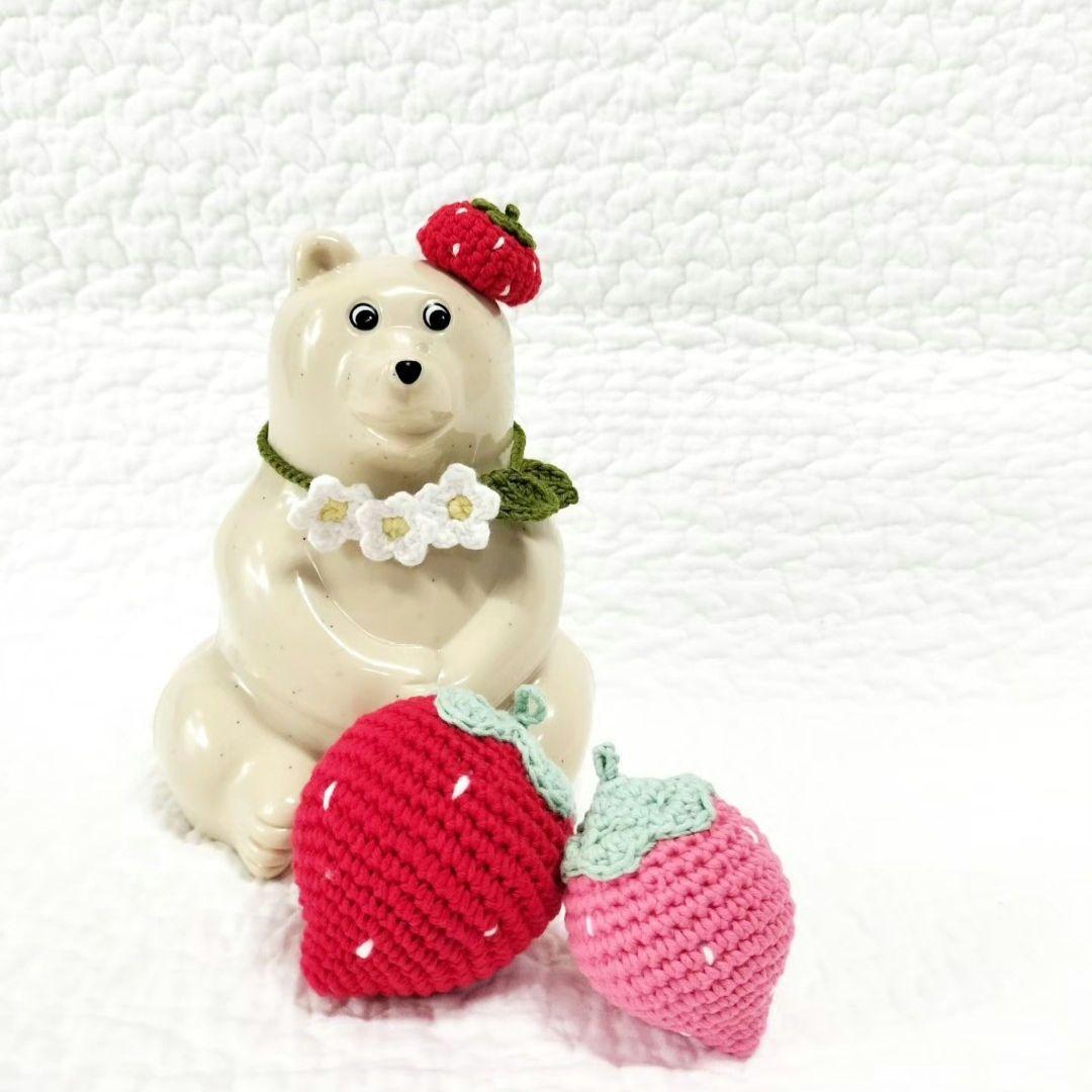 しろくま貯金箱 いちごコーデ