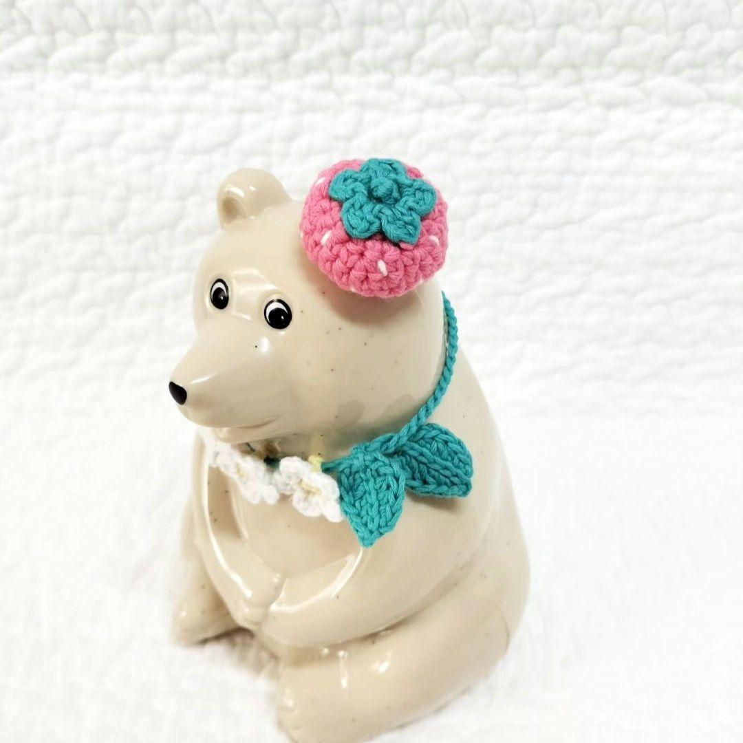 しろくま貯金箱 いちごコーデ