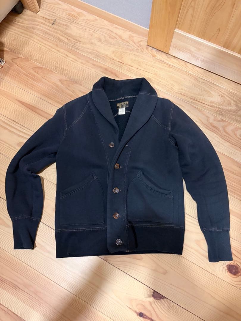 コリンボ ショールカラースウェットカーディガン