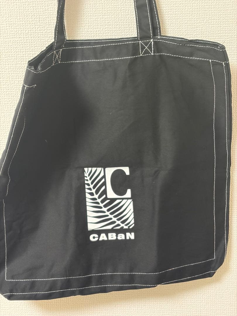 CABaN コットンカシミヤ ポケットクルーネックカーディガン ライトベージュ