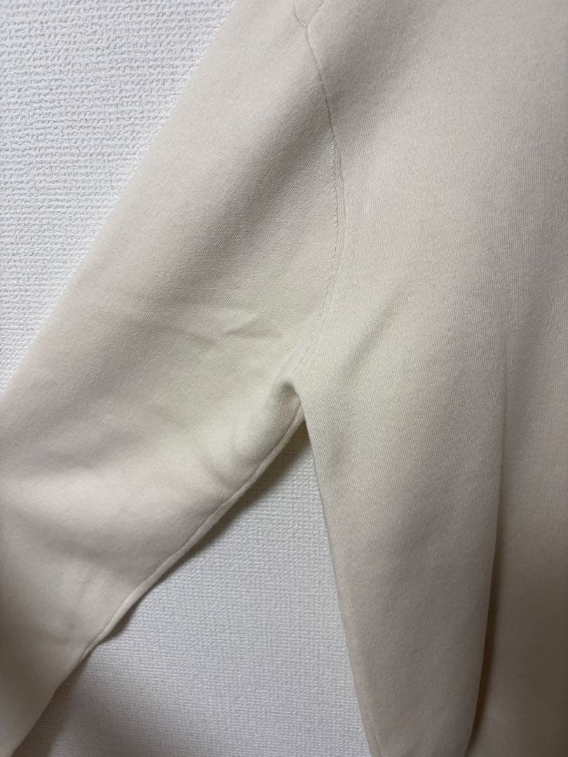 CABaN コットンカシミヤ ポケットクルーネックカーディガン ライトベージュ