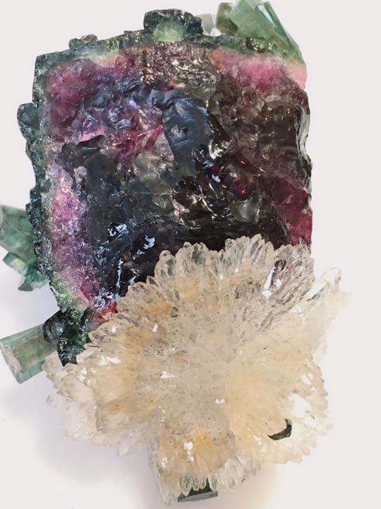 ♡フラワーアメジストとパワーストーン原石置物♡ No.876