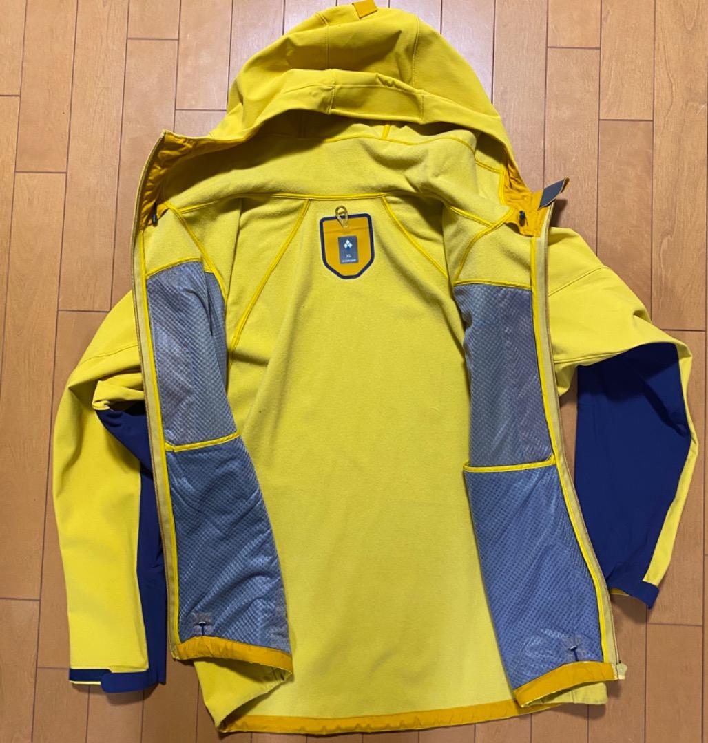 モンベル　パウダーシェッドパーカ　Men's　イエロー　XL　ユーズド　美品