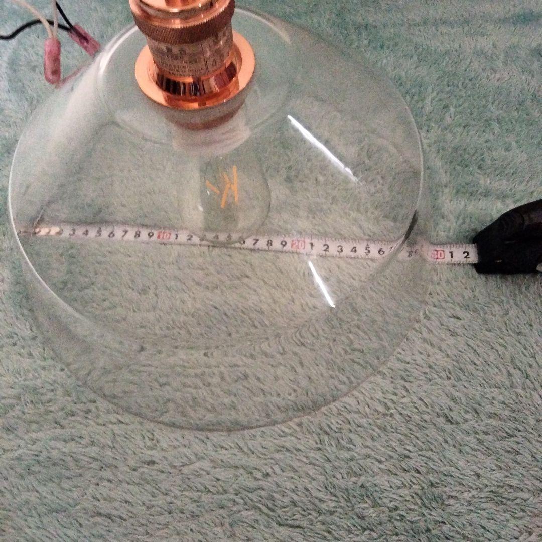 クリアガラス ペンダントライト ローズゴールド