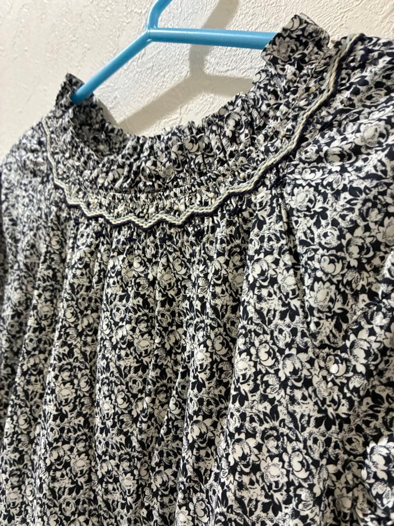 美品　ボンポワン　リバティワンピース6a