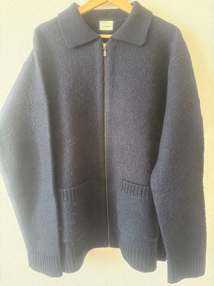 L.L.Bean ネイビー ニットカーディガン