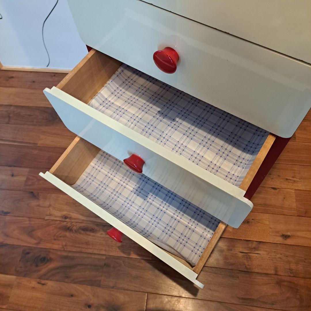 大幅値下げ　スペースエイジ　レトロ チェスト 赤　白