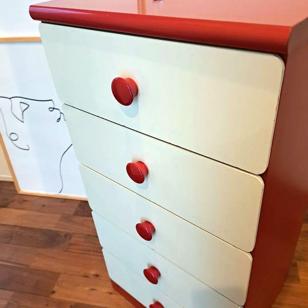 大幅値下げ　スペースエイジ　レトロ チェスト 赤　白