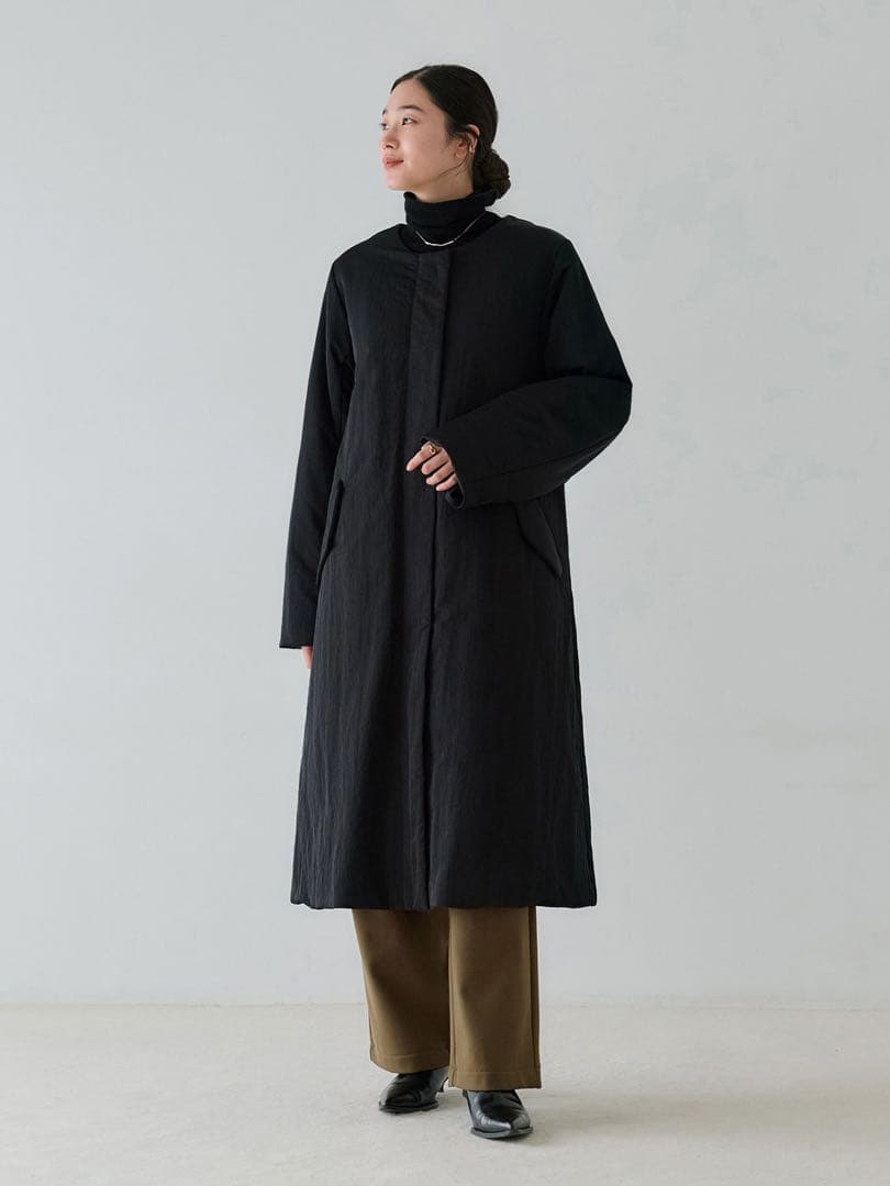 crewre 2wayノーカラーパファーコート サイズ3