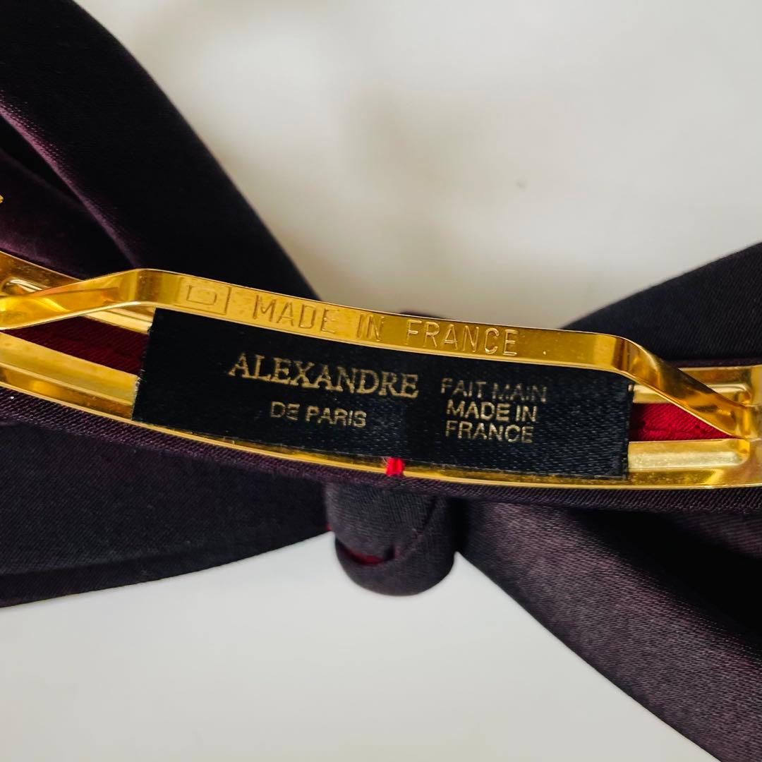 美品！ALEXANDRE DE PARIS リボン バレッタ　定価34100円