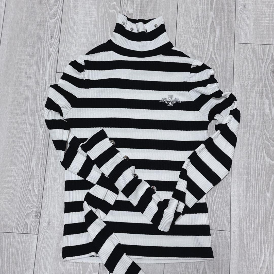 DimMoire くしゅくしゅニットトップス ボーダー