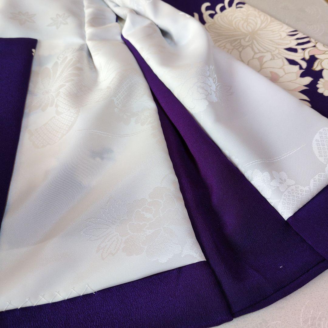 七五三３歳正絹手縫いの被布と巾着のセット（中綿無し）