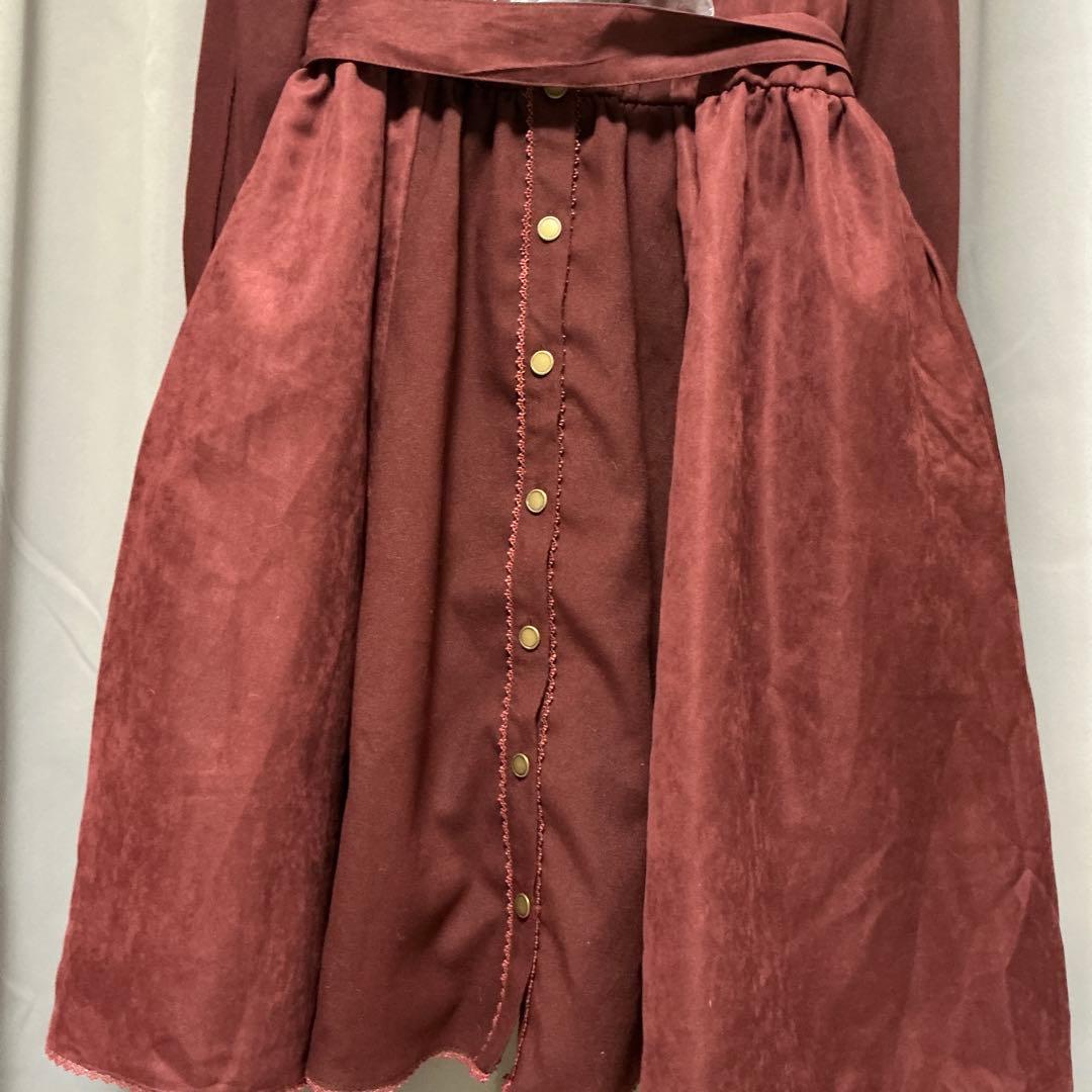 クラロリくる実 ノエル・ド・メモワール ワンピース 4L しまむら　ワインレッド