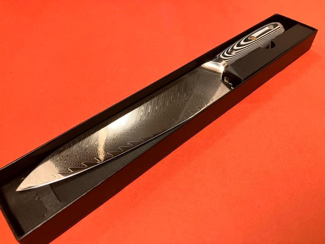 VG10 67層ダマスカス G10柄牛刀 210mm