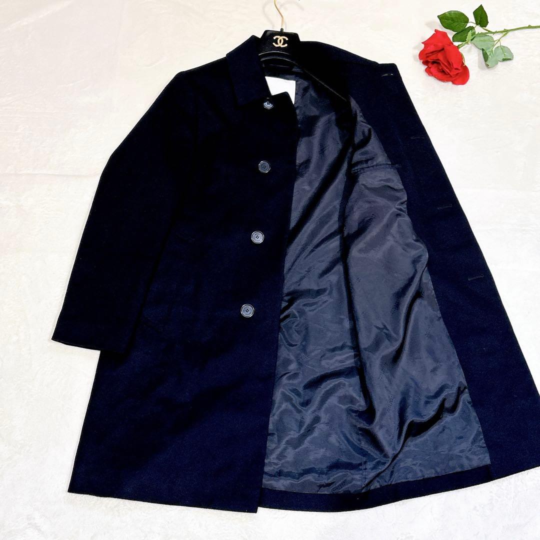 ほぼ未使用✨　マッキントッシュ　ステンカラーコート　ウール　カシミヤ　ネイビー