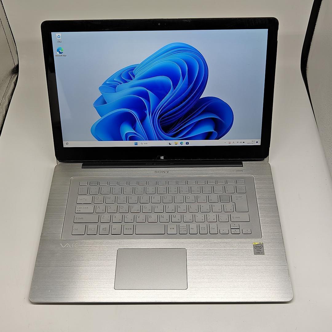 【VAIO】SVF 高速i7 新品SSD512GB 16GB シルバーノートPC