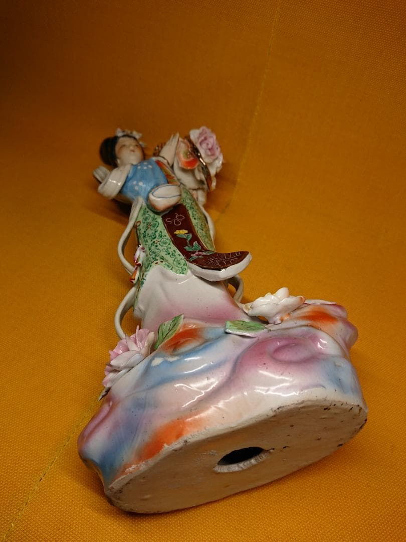 【美品】人形　天女　女神　骨董　陶器　置物　インテリア　工芸品　美術品A2626