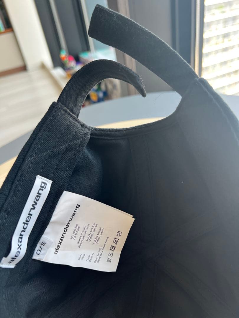 ALEXANDER WANG ロゴ刺繍 コットン ベースボールキャップ