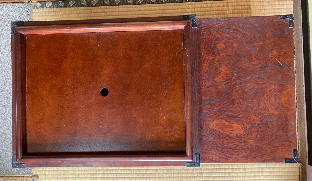 箱火鉢　蓋•引き出し付き