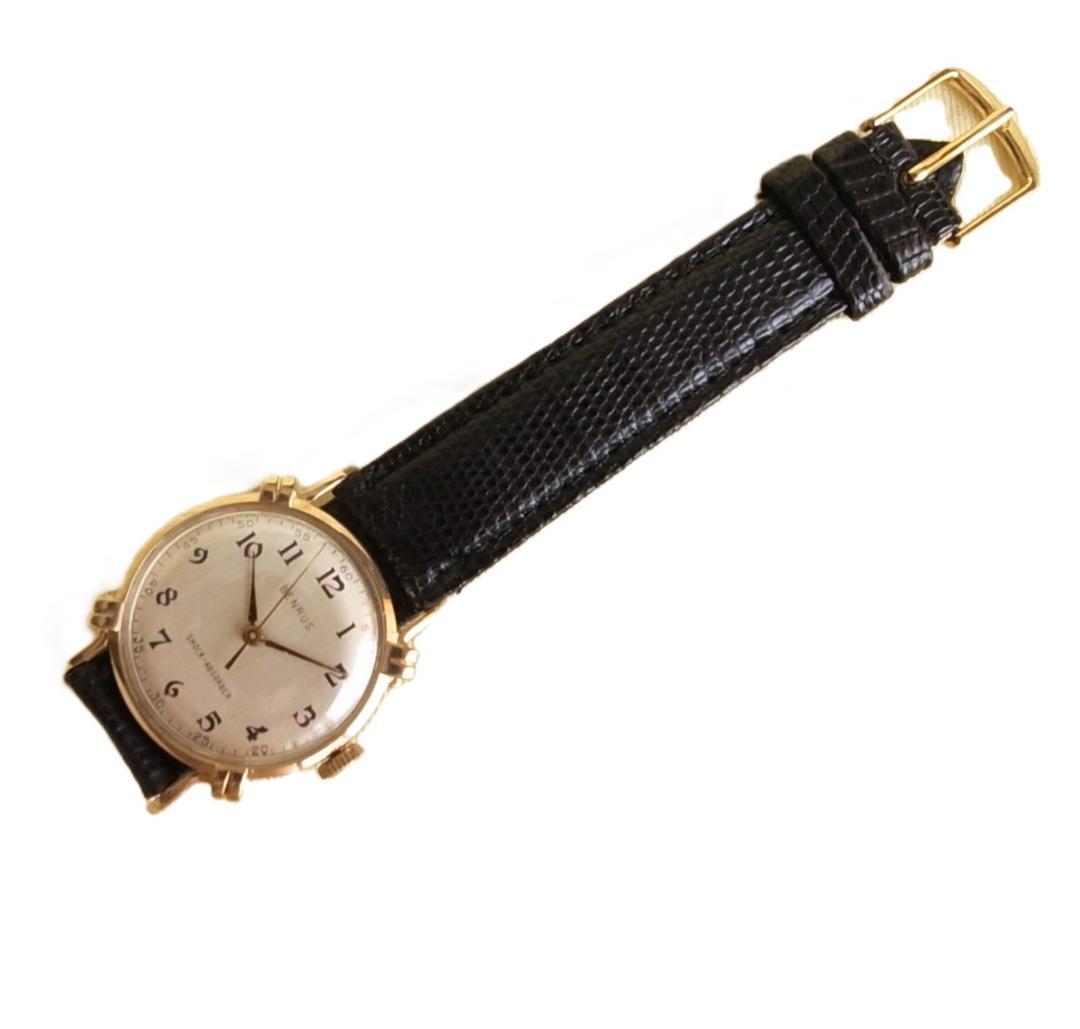 ★美品BENRUS14GOLD無垢17石手巻き分解掃除済み★